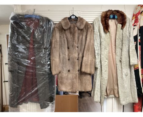 3 vintage fur/fur mounted womenâ€™s coats.