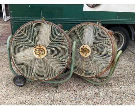 2 large vintage Industrial fans.