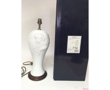 A modern as new quality Franz porcelain lamp The Ophelia Lamp. Boxed Hight 45cm.