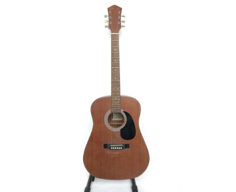 A vintage Korean made Harmony acoustic guitar (model H8830) from circa 1970s, sold without a case. This guitar has signs of c