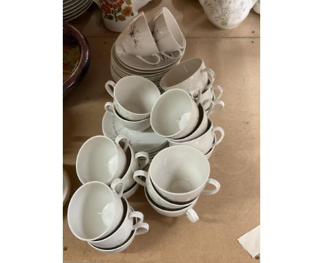 20 Royal Doulton â€œGreenbrierâ€ pattern cups and saucers