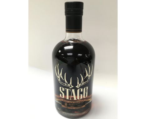 A bottle of Stagg Kentucky straight bourbon whiskey.