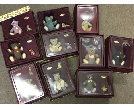 10 boxed Steiff Enesco collection bears various