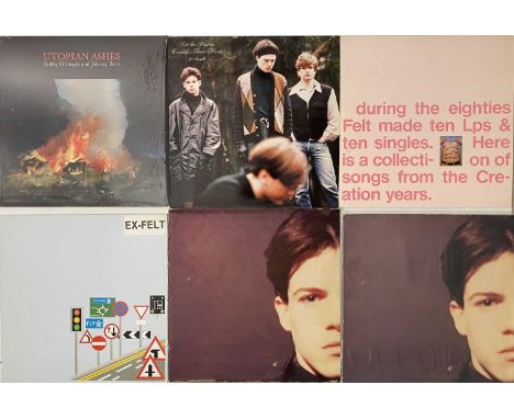 FELT/PRIMAL SCREAM RELATED - LP/12" COLLECTION. Excellent bundle of 6 x LPs/12", 1 x 7" and also to including a proof (and st