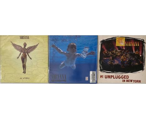 NIRVANA - LP RARITIES PACK. A super selection of 3 LPs by American grunge legends Nirvana. Titles include Unplugged In New Yo