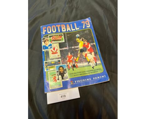 A Vintage Panini Football 79 sticker book. 