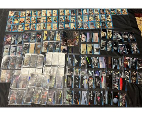 A Large quantity of vintage Star Wars 1977 movie cards, Topps widevision collectors cards and 1994 topps trading cards 