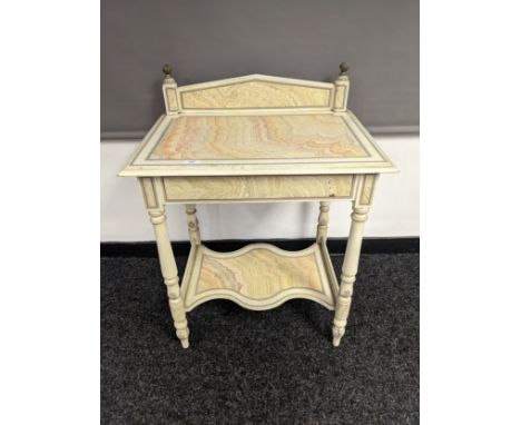 French style 19th century hand painted wash stand, raised on turned supports[87x69x49cm]possibly painted by renowned Scottish