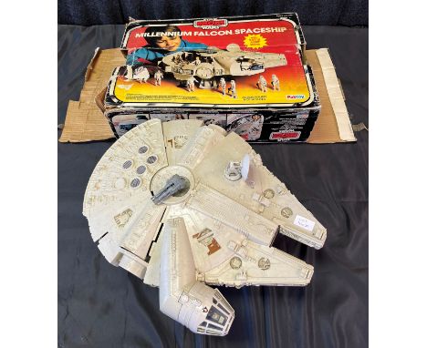 A Vintage Star Wars The Empire Strikes Back Millennium Flacon Ship with original box. 