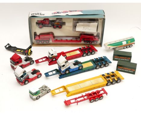 Six die-cast models of haulage vehicles, to include, a Corgi Classics, no. 31007, Annis and Co Ltd, Diamon T Ballast with Gir