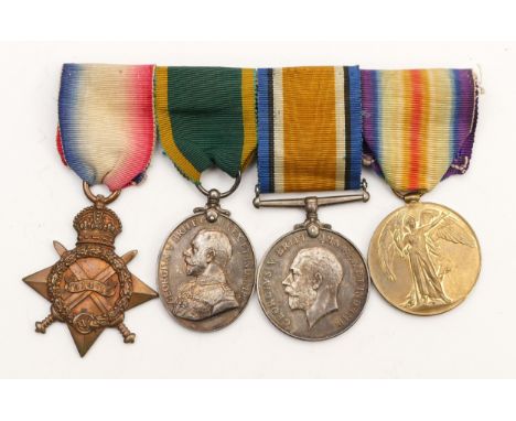WWI mounted group of medals to include the 1914-1915 Star, War, Victory and Territorial Force, presented to 99/532028 SPR. H.