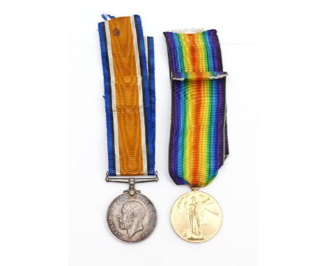 WWI pair of War and Victory medals, awarded to R-21119 PTE. B. C. Poole. K. R. RIF. C.