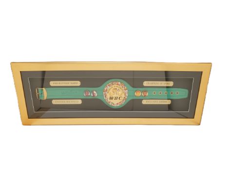 Champions Of Sport; Evander Holyfield signed replica W.B.C belt, exclusive edition 1/1, with certificate of authenticity RF 7