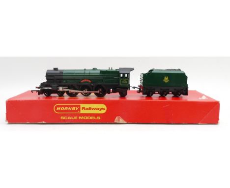 Hornby Railways; B.R Princess Victoria locomotive &amp; tender R.053, Green Livery, boxed.