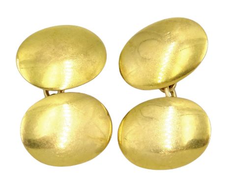 Pair of Victorian 18ct gold cufflinks by G H Johnstone &amp; Co, Birmingham 1892Condition Report:Approx 8.6gm, few light scra