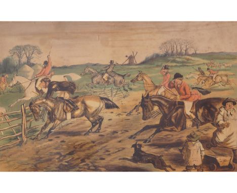 SET OF SIX JOHN LEACH HUMOROUS HUNTING PRINTS40 x 60 cm. (6)