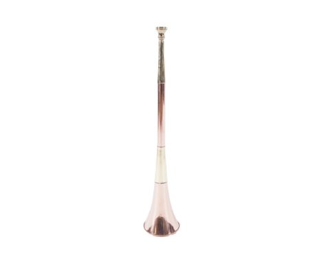 BRASS AND COPPER HUNTING HORN40 cm. long