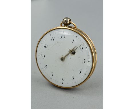 A FRENCH SILVER CONSULAR CASED VERGE POCKET WATCH, signed Breguet, No.238, A. Paris, white enamel dial with Fleur De Lys hand