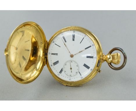 A SWISS MARKED 18CT GOLD POCKET WATCH, minute repeating Patek & Co Geneve, No.13498, top quality movement jewelled to the ham