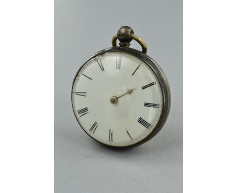 A SILVER FUSEE DUPLEX ESCAPEMENT POCKET WATCH, Edward Powel, Bristol, hand missing