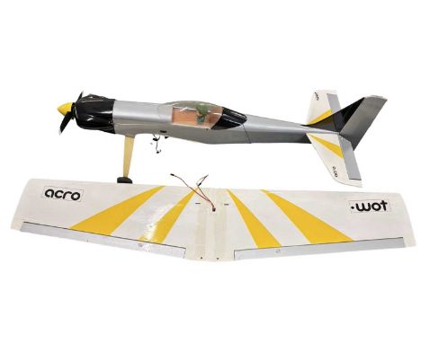 A Ripmax WOT 4 remote-controlled aeroplane with engine