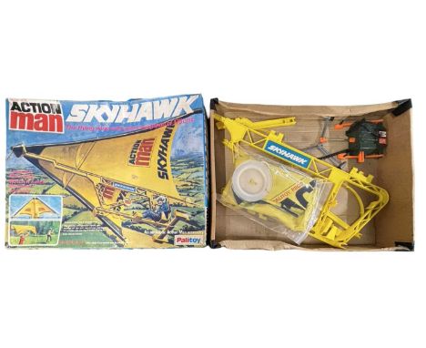 A boxed Action Man Skyhawk playset (incomplete but with unaffiliated addition)