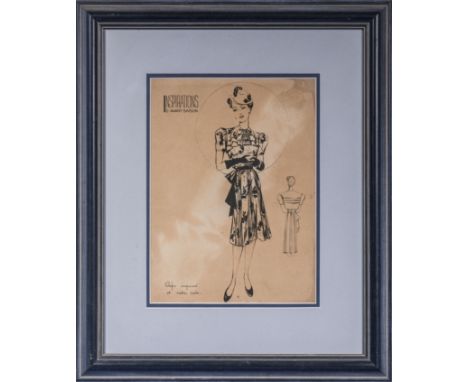 Framed coloured lithograph, Inspirations D’avant-saison image size 31cm x 23cm