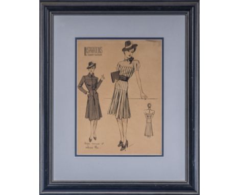 Framed coloured lithograph, Inspirations D’avant-saison image size 31cm x 23cm