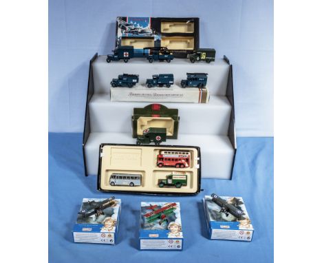 Lledo Days Gone die cast WWII vehicles, Dam Busters 50th Anniversary and VE Day box sets and three planes