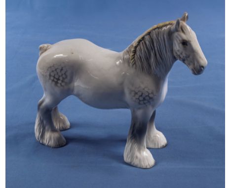 Beswick Shire Mare grey gloss model no. 818
