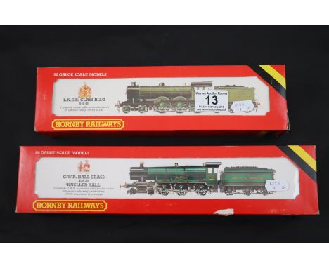 Two boxed Hornby OO gauge locomotives to include R866 LNER Class B12/3 4-6-0 and R761 GWR Hall Class 4-6-0 Kneller Hall engin