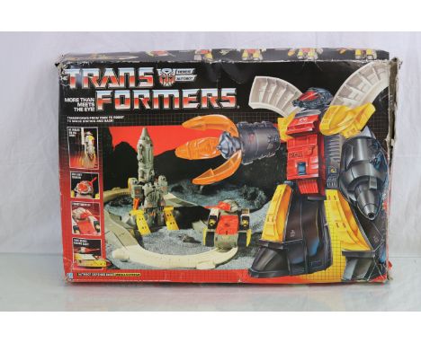 Transformers - Original boxed G1 Hasbro Takara Autobot Defense Base Omega Supreme, in vg overall condition with a crack to on