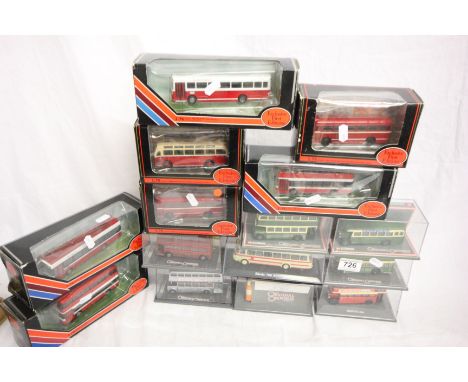 Fifteen Boxed Diecast model Bus vehicles to include; Corgi Original Omnibus Company 1:76 scale x 8, Exclusive First Editions 