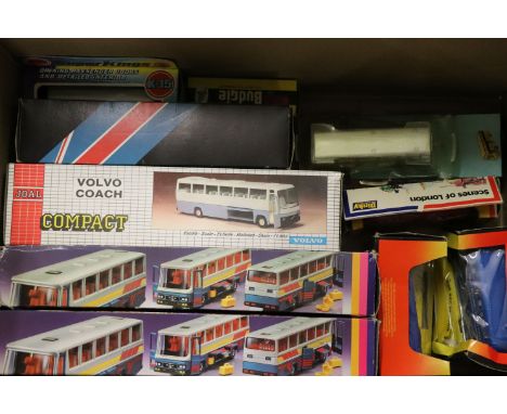 Ten Boxed Diecast model Buses to include; Corgi 477 The Buzby Bus, 480 AEC Renown, Dinky 289 Routemaster Bus, 291 Atlantean C