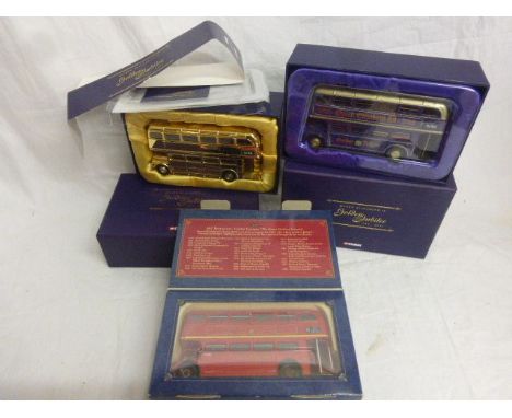 Three Boxed Corgi Diecast Queen Elizabeth II Golden Jubilee 1:50 scale Routemaster Buses x 2 to include CC25902 + CC25903  &a