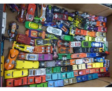 Collection of Mattel Hot Wheels diecast models, approx 180, in two trays