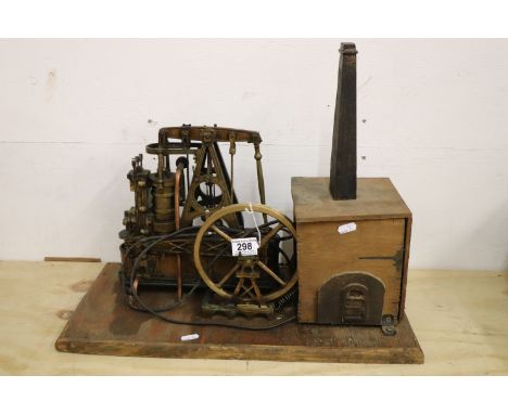Early 20th C Cornish Beam Engine with electric motor, beam house built 1980s