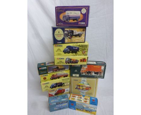 12 Boxed Corgi Classics Diecast vehicles to include; 19801 Eddie Stobart Bedford S Type with Flat Trailer, Connoisseur Collec