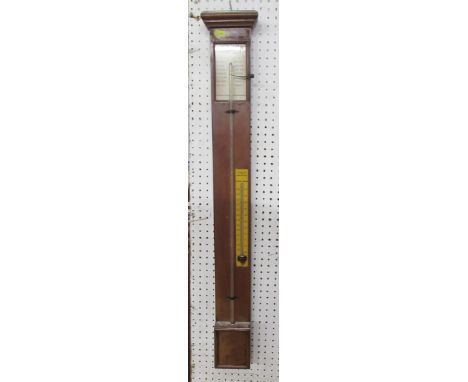 A stick barometer, in mahogany case, by Zundervan of Maastricht, af&nbsp;
