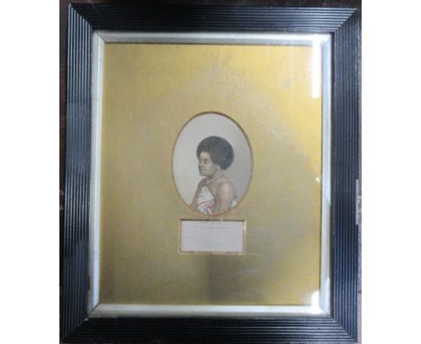 A 19th century Baxter print, Vah-Ta-Ah The Feejeean Princess, oval portrait