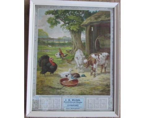 J H Munn, Eynsford, a framed colour calendar print, 21ins x 16ins
