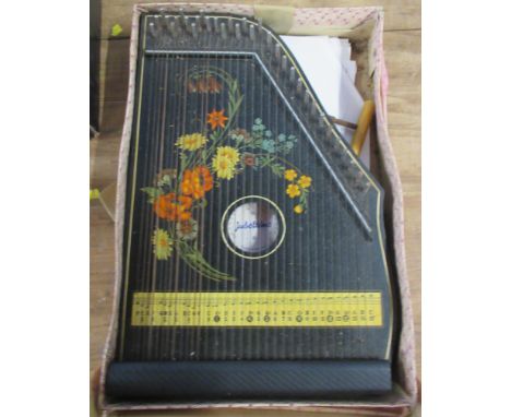 An Konzert Salon-Harfe Jubeltone zither, in a cardboard box