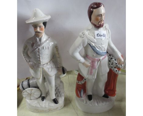 Two Staffordshire models, including Baden Powell, height 17ins