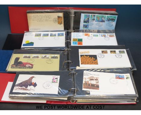 Four Australia and New Zealand first day cover albums 