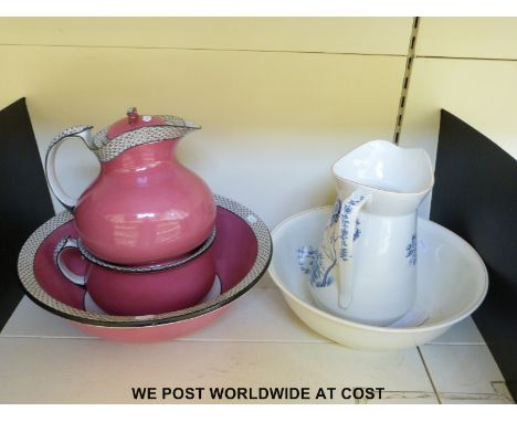 Two jug and basin sets