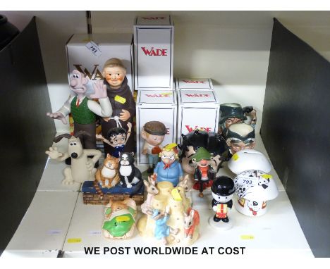 Assorted collectables including boxed Wade Betty Boop, Royal Doulton, Goebel Monk, Wallace and Gromit etc