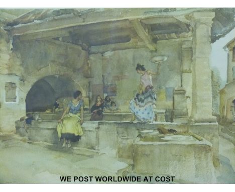 Russell Flint signed print 'Provencal Caprice' (45 x 57cm)