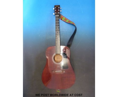 A George Washburn inlaid acoustic guitar model no. D12 R