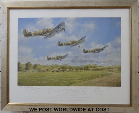 John Young signed limited edition (485/500) print 'Inspiration', the official Douglas Bader 60th Anniversary limited edition 