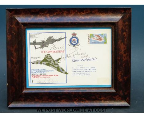 A Dambusters first day cover signed by Barnes Wallis, Bomber Harris etc.